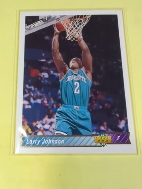 1992-93 Upper Deck Basketball Card #287 Larry Johnson Charlotte Hornets